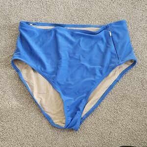 NANI Blue High-Waisted Women's Swim Bottom size Small